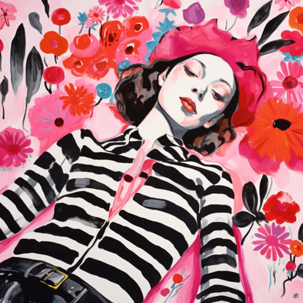 woman on flowers #3