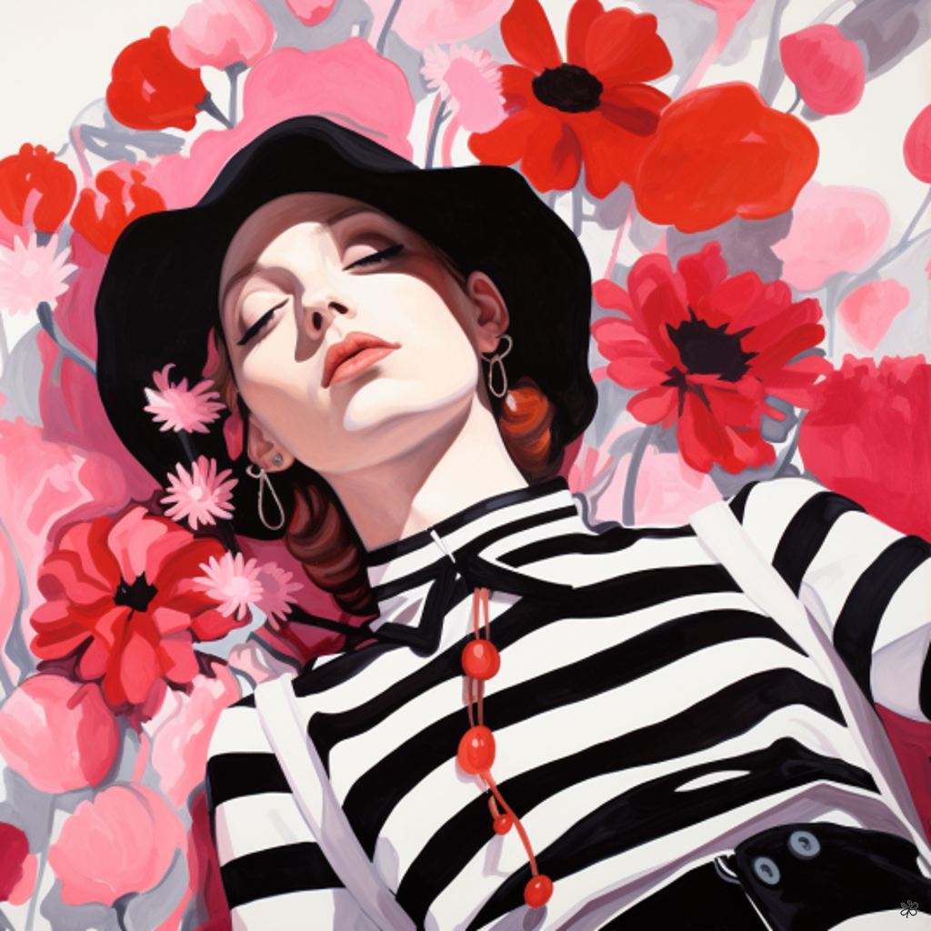 woman on flowers #10