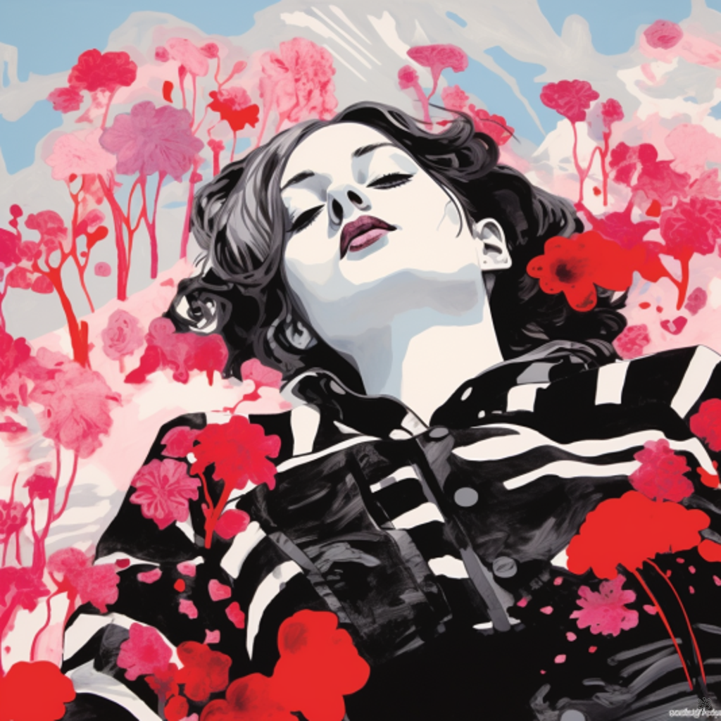 woman on flowers #11