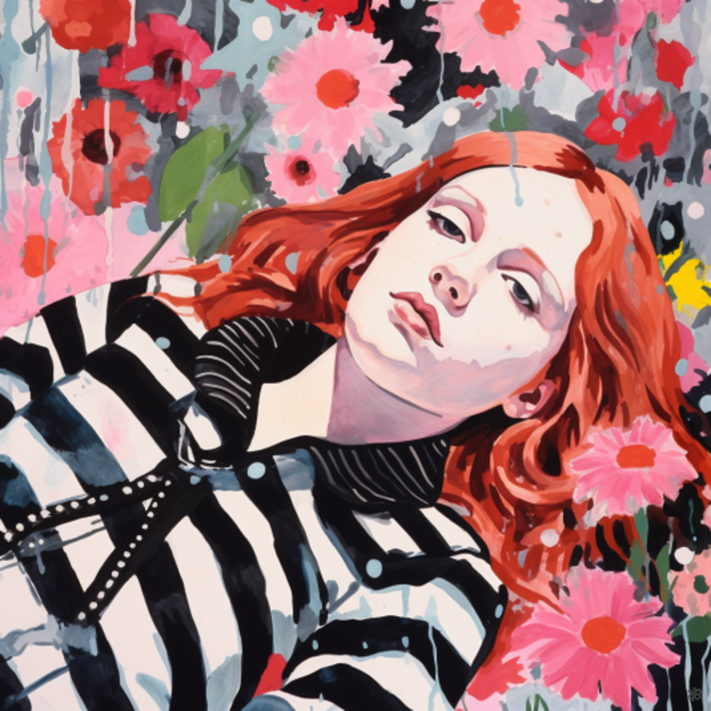 woman on flowers #16