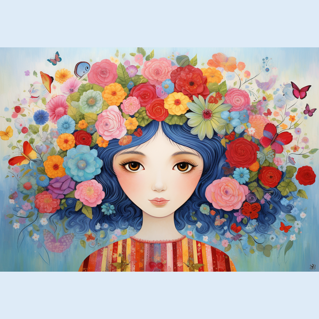 woman flowers  #8