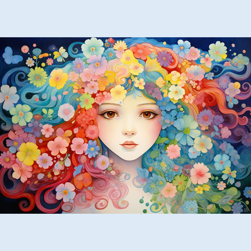 woman flowers  #5