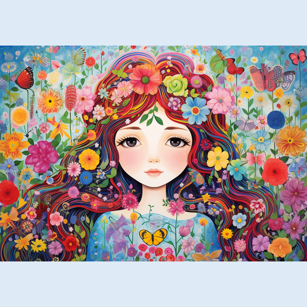woman flowers  #4
