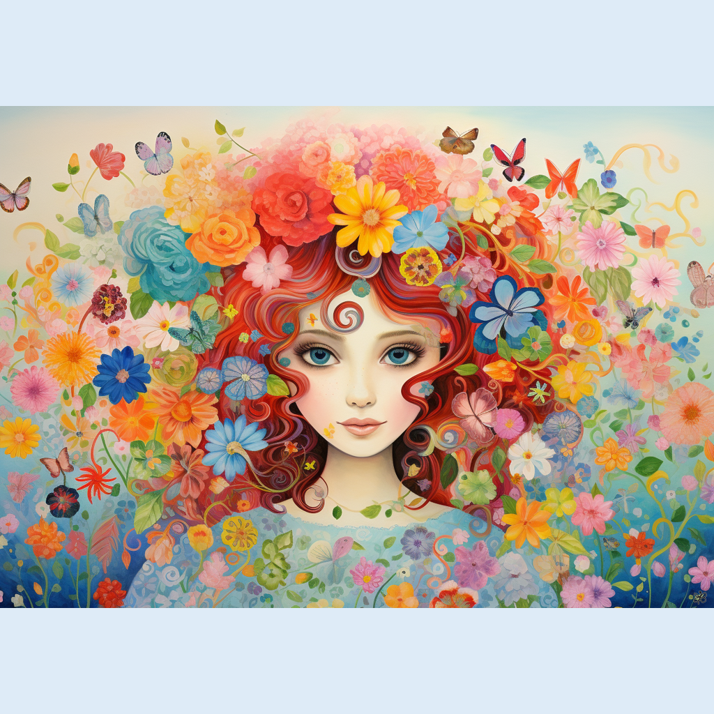 woman flowers  #6