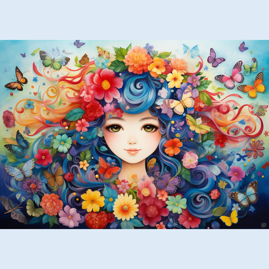 woman flowers  #7