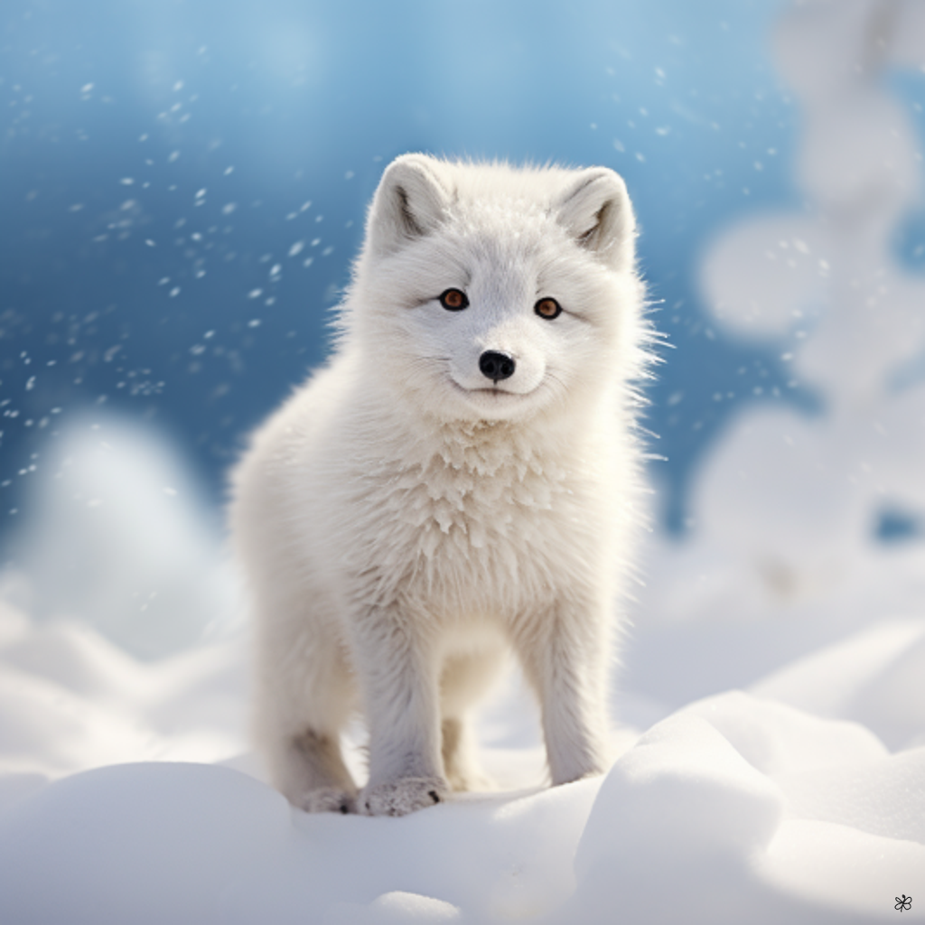 arctic fox in snow #7