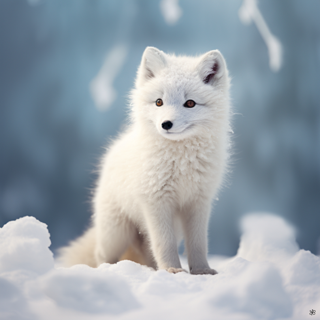 arctic fox in snow #8