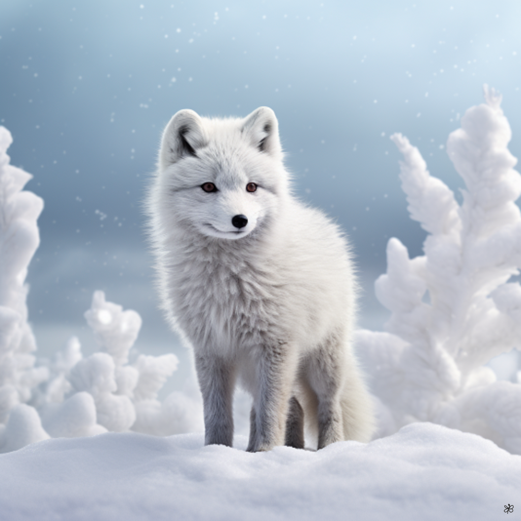 arctic fox in snow #9