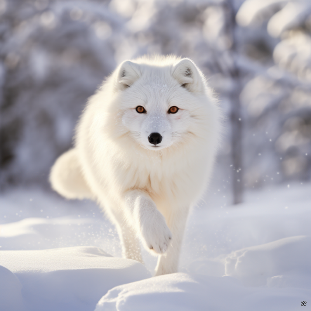 arctic fox in snow #13