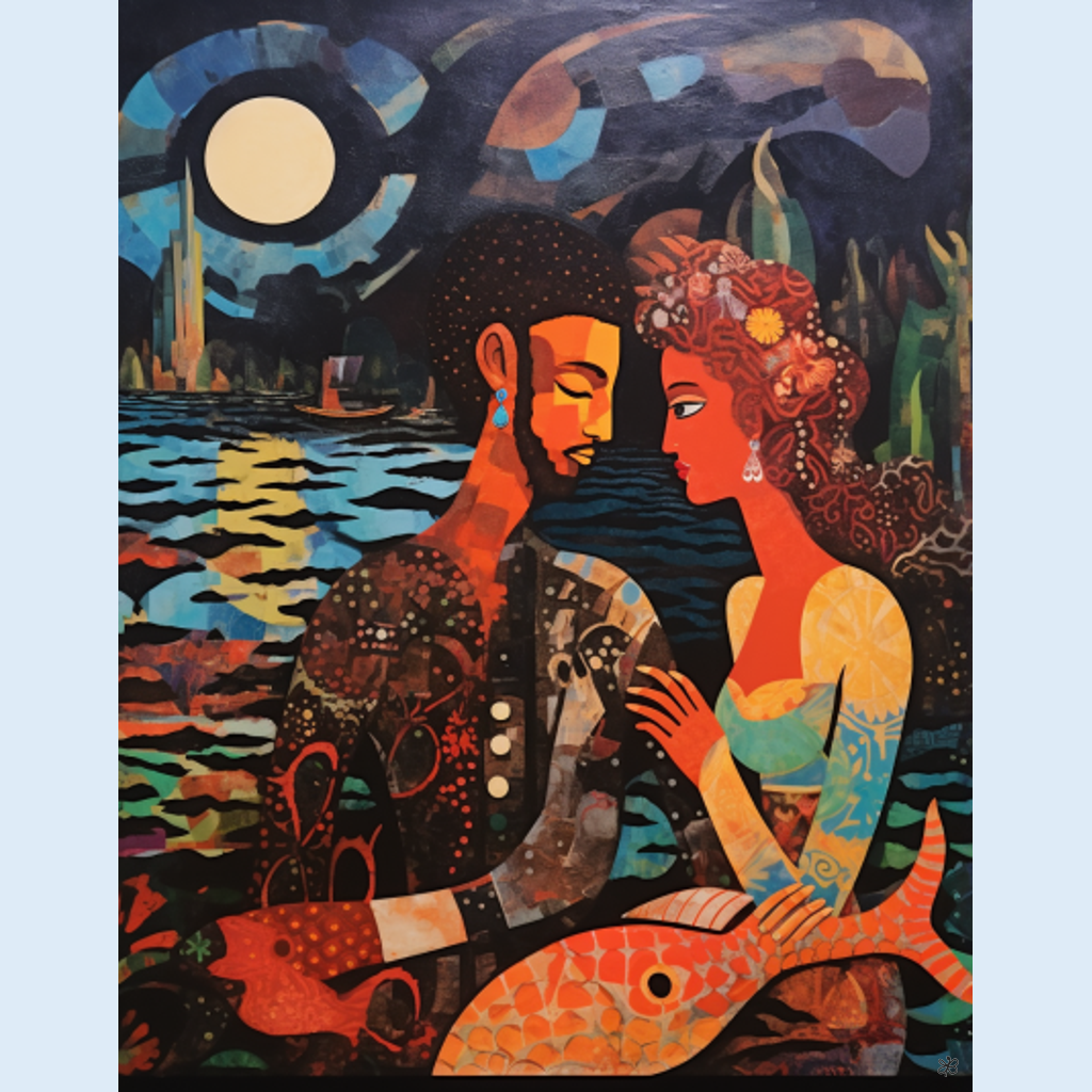 man and woman with mermaid #7