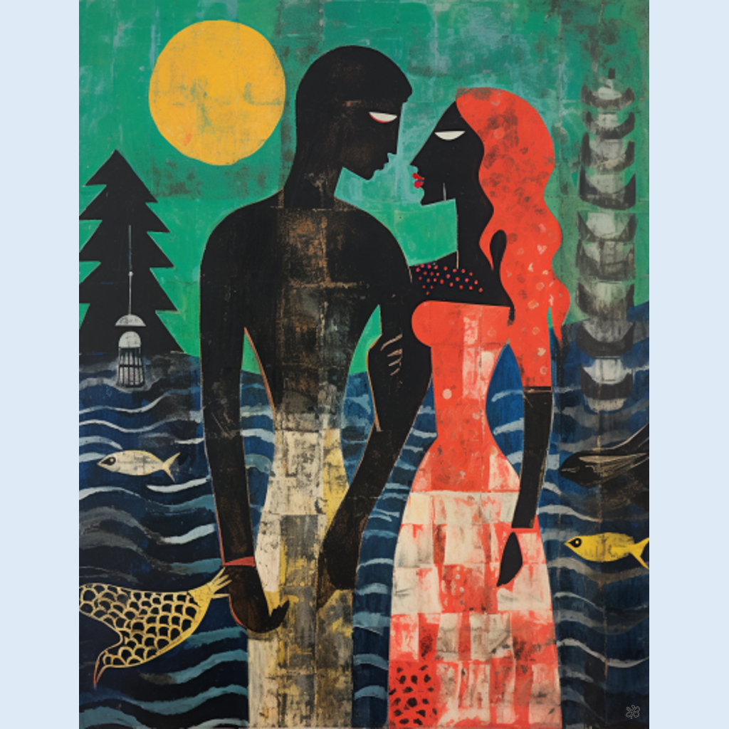 man and woman with mermaid #6