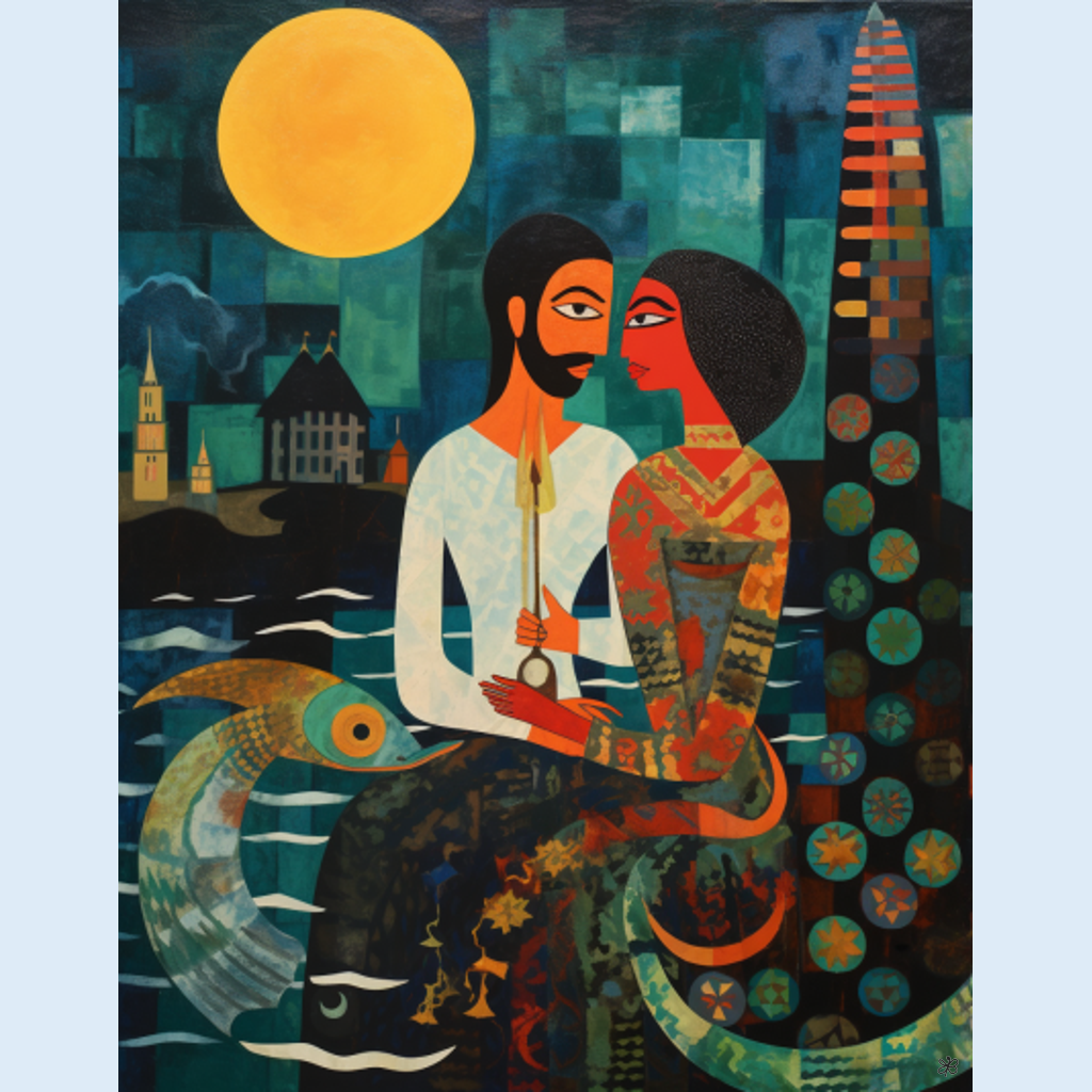 man and woman with mermaid #16
