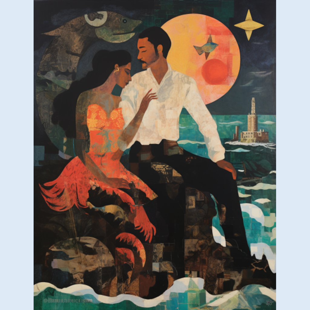 man and woman with mermaid #13