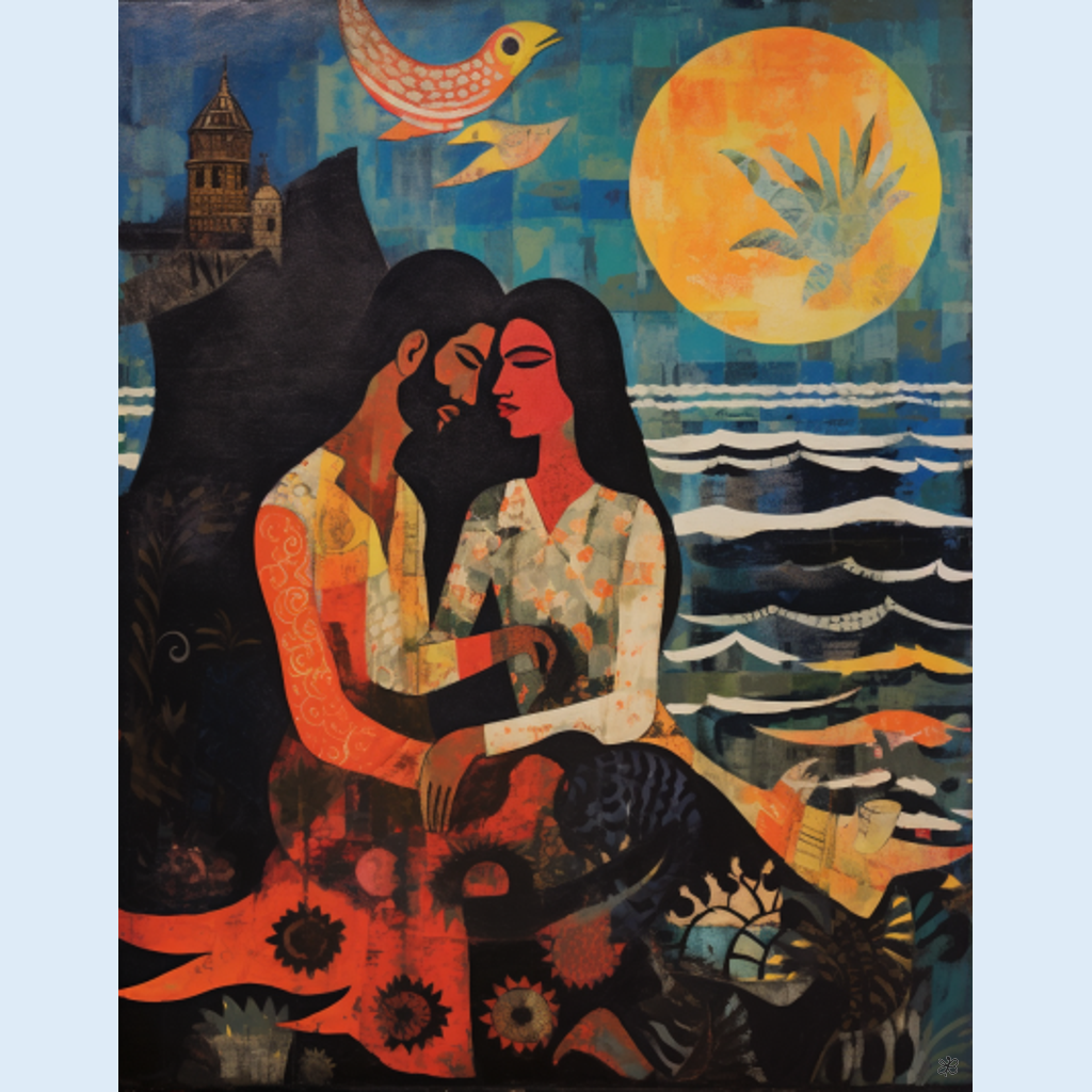 man and woman with mermaid #2