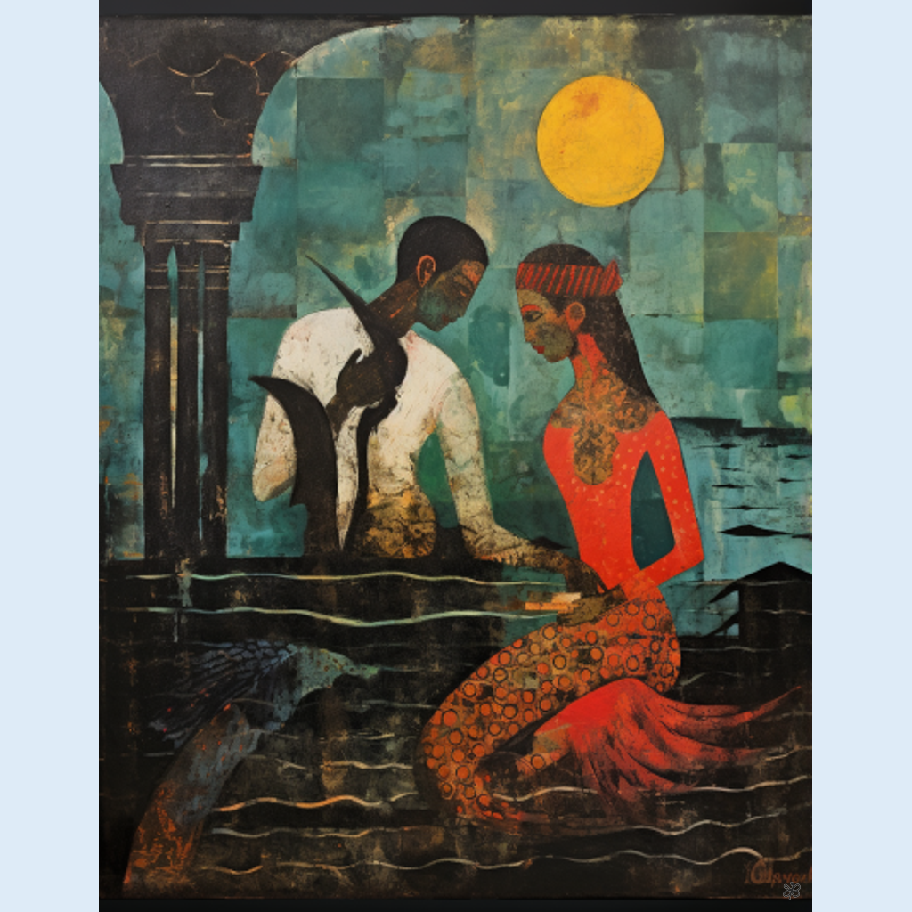 man and woman with mermaid #11
