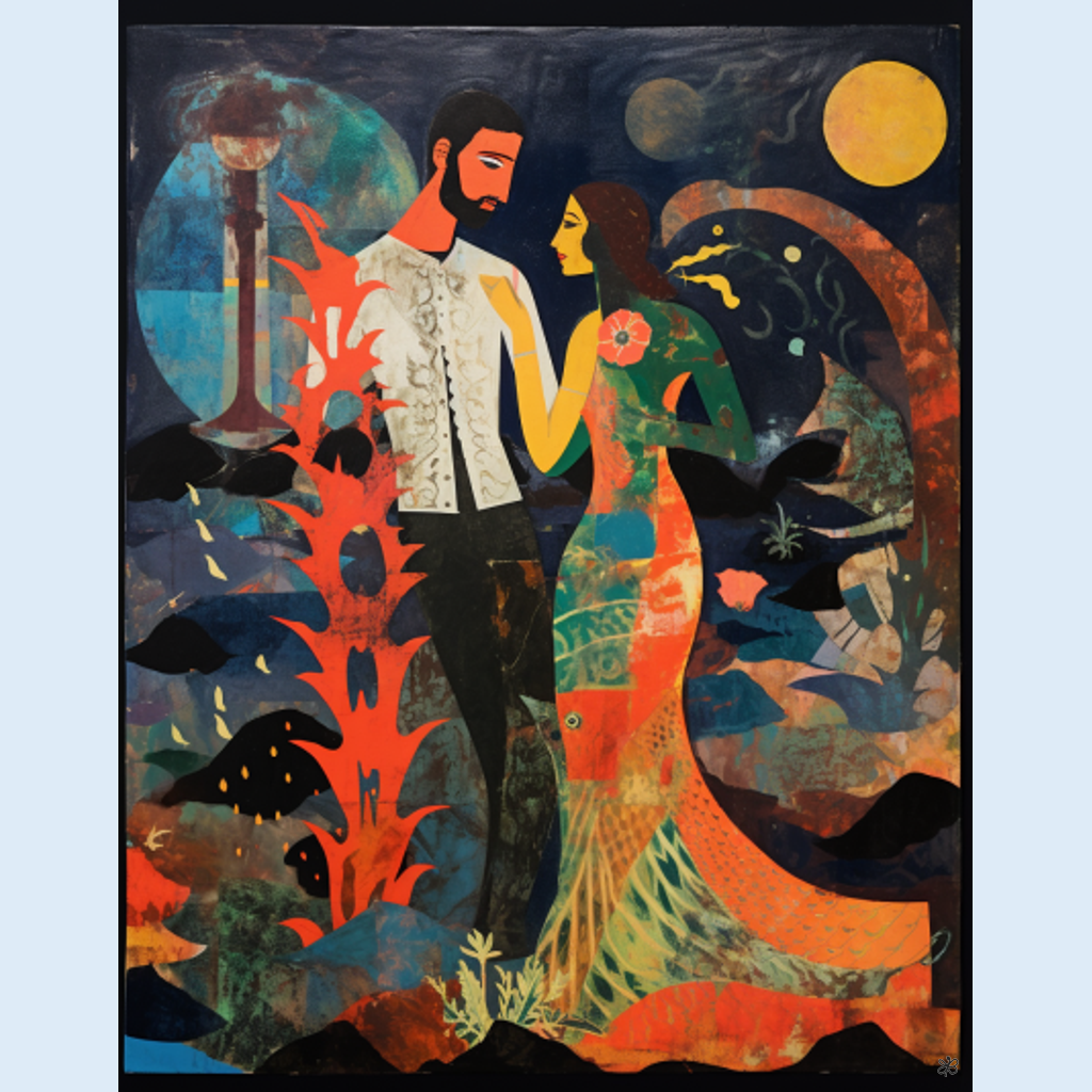 man and woman with mermaid #9