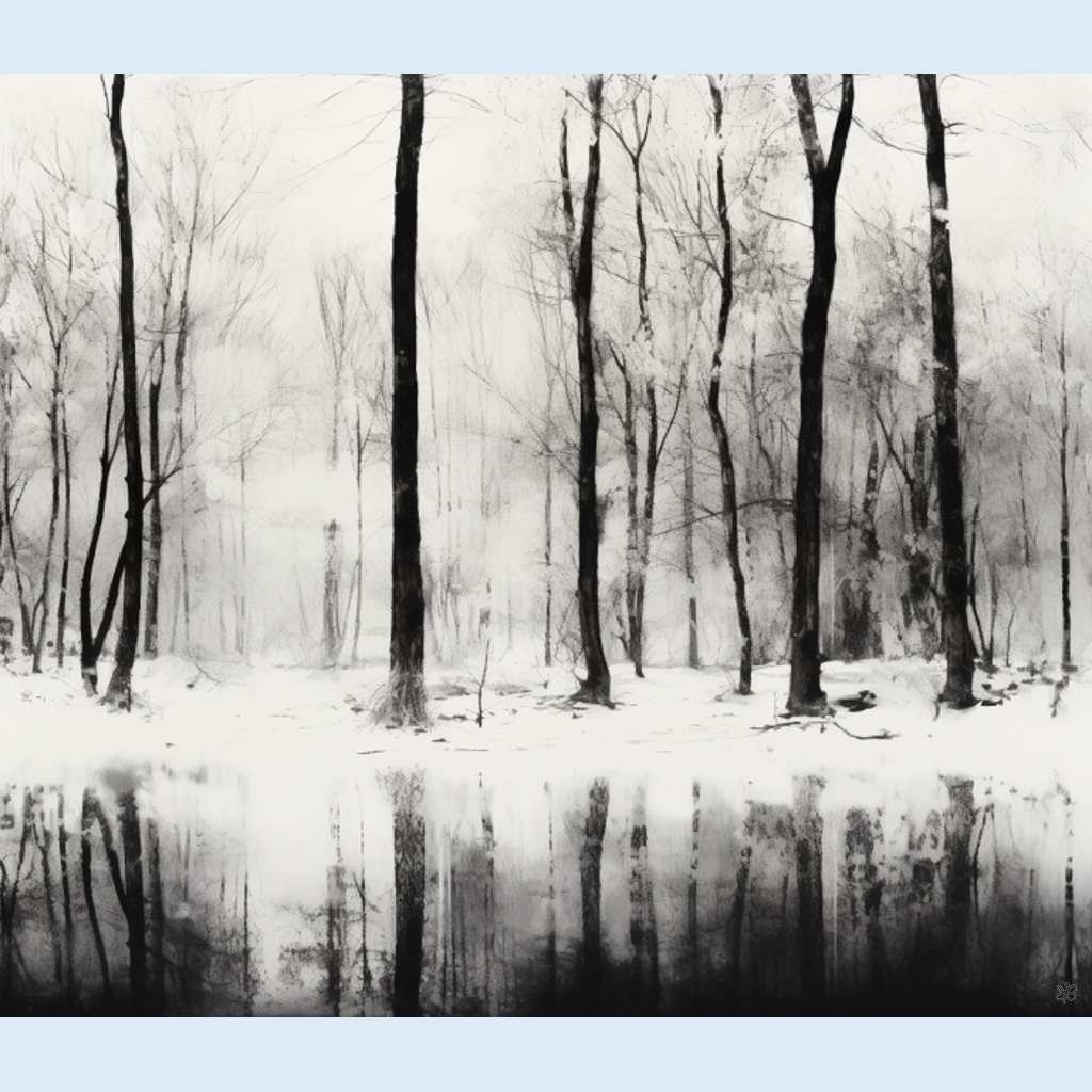 trees black and white #12