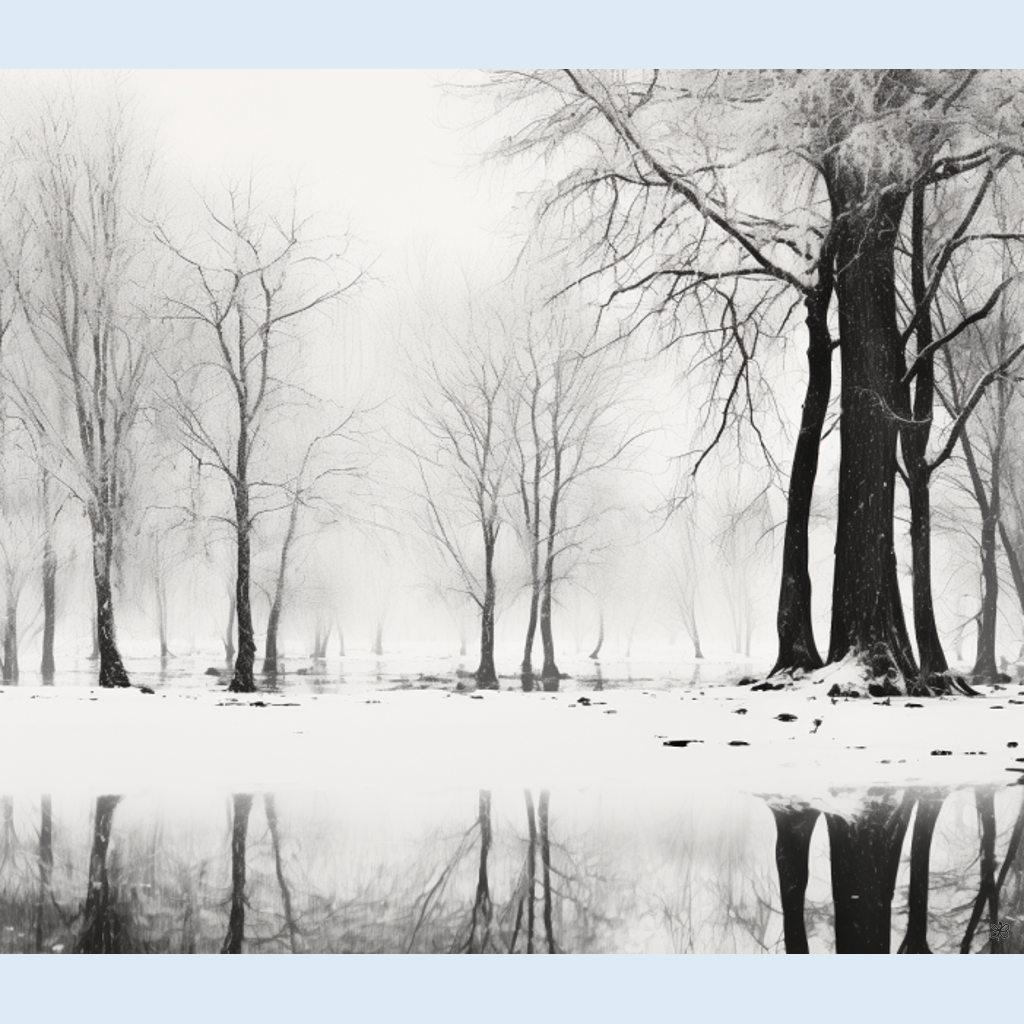 trees black and white #9