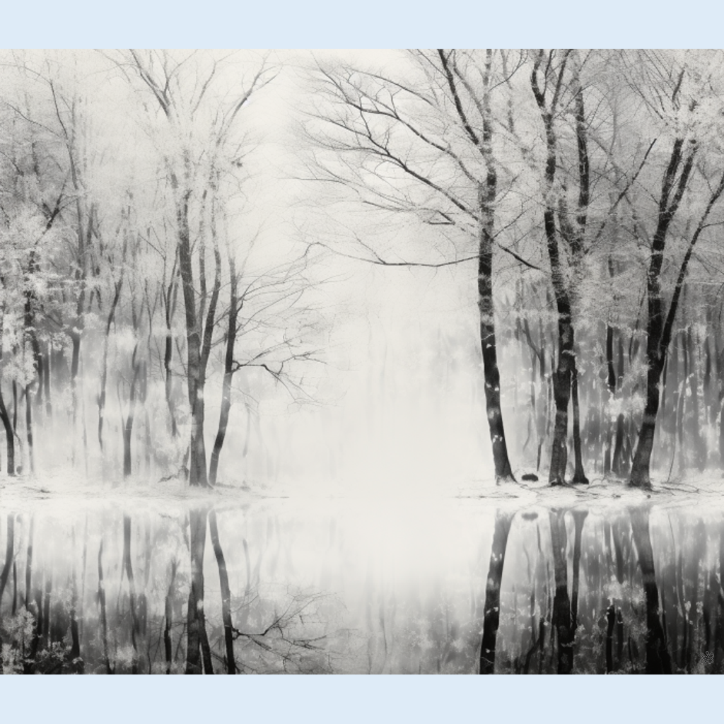 trees black and white #11