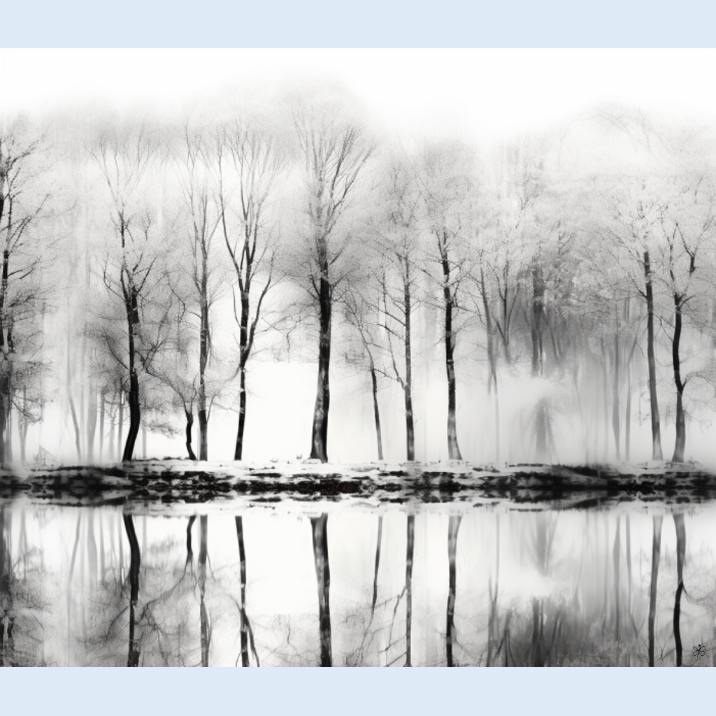 trees black and white #15