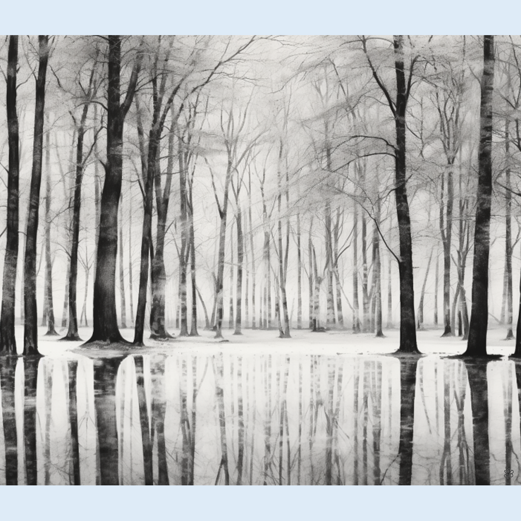 trees black and white #14