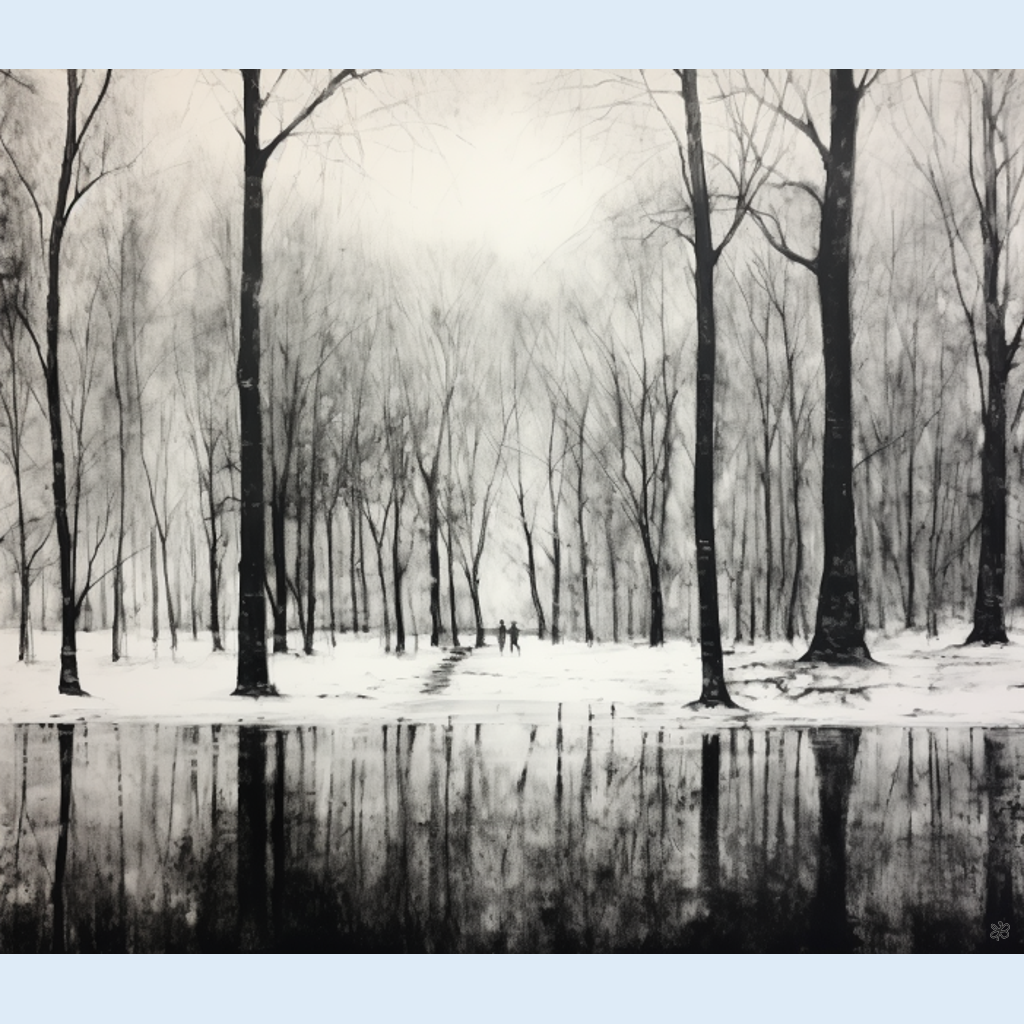 trees black and white #4