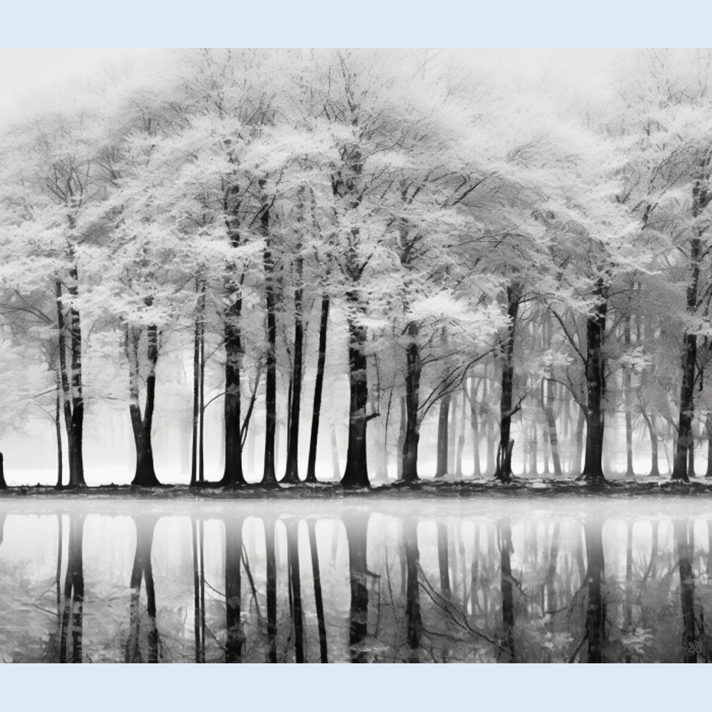 trees black and white #1