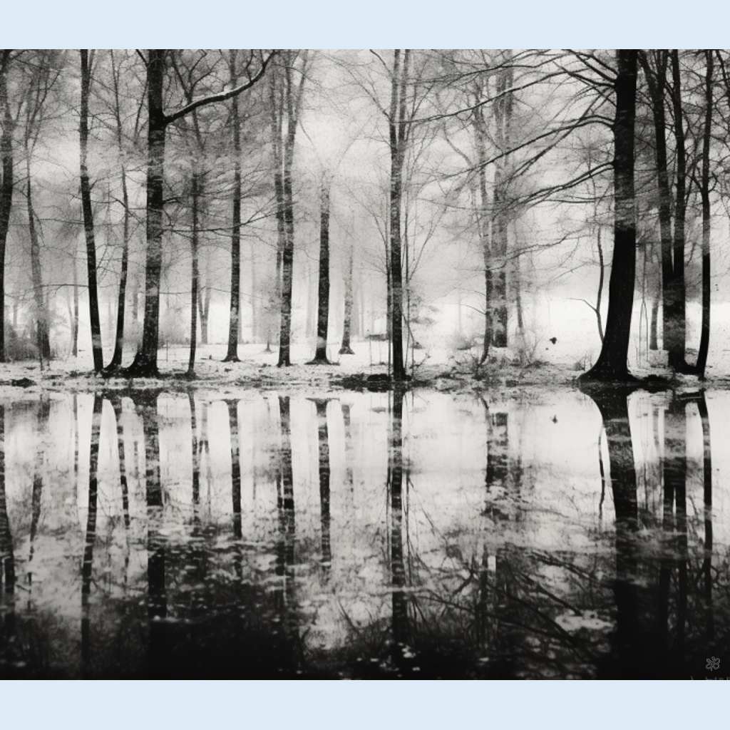 trees black and white #6